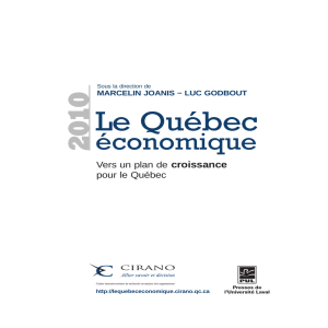 Les projections économiques du Québec 2010-2025