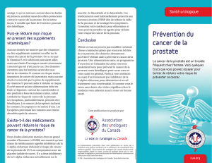 Prévention du cancer de la prostate