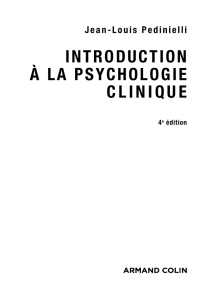 introduction à la psychologie clinique