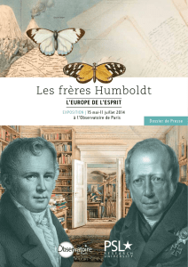 Les frères Humboldt - Observatoire de Paris