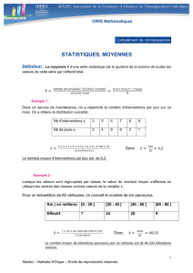 statistiques, moyennes