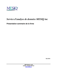 Service d`analyse de données MESIQ inc. Accueil