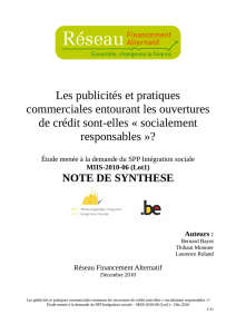 Publicités sur les ouvertures de crédit