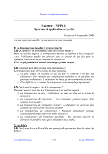 Examen – NFP111 Systèmes et applications répartis