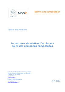 Le parcours de santé et l`accès aux soins des - MSSH