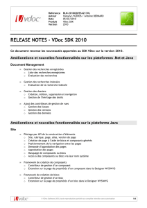 RELEASE NOTES - VDoc SDK 2010