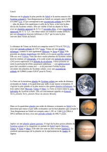 Lisa.k Mercure est la planète la plus proche du Soleil et la moins