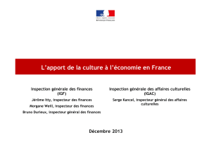 L`apport de la culture à l`économie