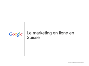 Le marketing en ligne en Suisse Le marché de la publicité en ligne