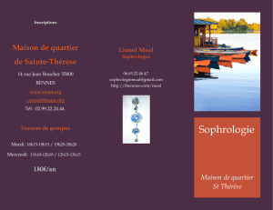 Brochure de Lionel Moal - Maison de Quartier de Sainte