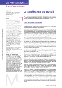 La souffrance au travail