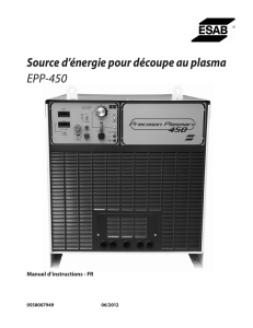 Source d`énergie pour découpe au plasma EPP-450