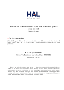 Mesure de la tension électrique aux différents points d`un circuit