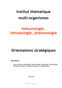 "Immunologie, hématologie, pneumologie" (mars 2010)