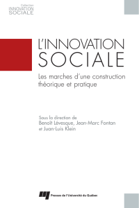 L` innovation sociale - Les marches d`une construction théorique et