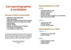 Les spectrographes à corrélation - Observatoire de Haute