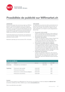 Possibilités de publicité sur WIRmarket.ch PDF, 43 Ko