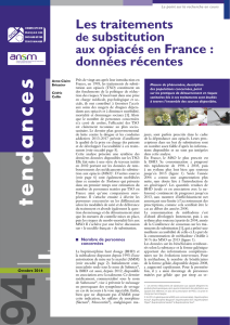 Les traitements de substitution aux opiacés en France : données