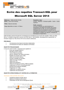 Ecrire des requêtes Transact-SQL pour Microsoft