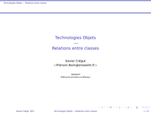 Technologies Objets — Relations entre classes