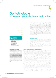 Ophtalmologie - Revue Médicale Suisse