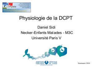Physiologie de la DCPT