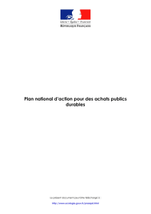 Plan national d`action pour des achats publics durables