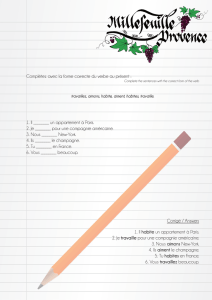 Complétez avec la forme correcte du verbe au présent : 1. Il ______