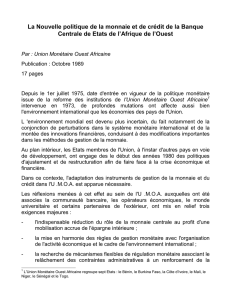 La Nouvelle politique de la monnaie et du crédit