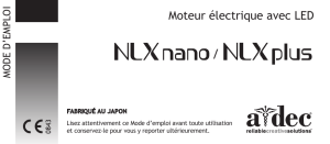 Mode d`emploi du moteur électrique NLX Nano/Plus - A-dec