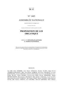 n° 1485 assemblée nationale proposition de loi organique