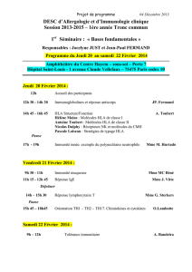 DESC d`Allergologie et d`Immunologie clinique Session 2013-2015