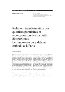 Religion, transformation des quartiers populaires et recomposition
