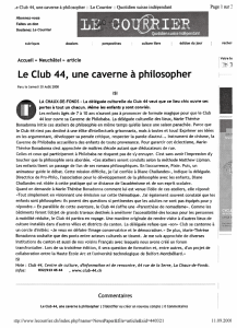 Le Club 44, une caverne à philosopher