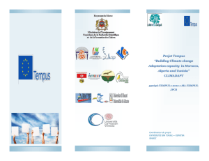 Projet Tempus “Building Climate change Adaptation capacity in