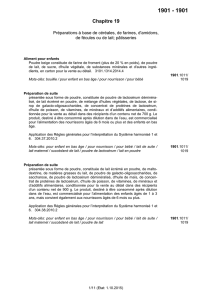 19. Préparations à base de céréales, de farines, d`amidons, de