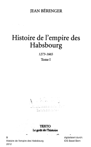 Histoire de l`empire des Habsbourg