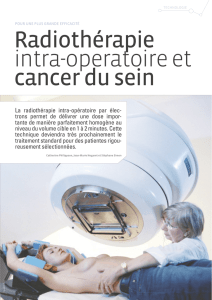 Radiothérapie intra-operatoire et cancer du sein