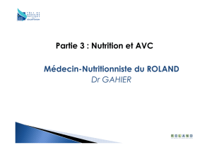 nutrition et AVC. - CHU de Saint