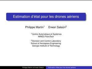 Estimation d`état pour les drones aériens