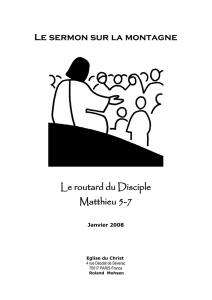 Le sermon sur la montagne - Eglise du Christ de Paris