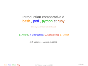 Bash Perl ython Ruby - ANF Mathrice