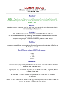 Les OGM - Préparation Concours Infirmier