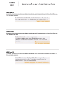 Lecture Je comprends ce qui est caché dans un texte LE01 LE01