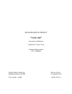 Vesicare Product Monograph