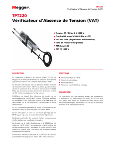 TPT220 Vérificateur d`Absence de Tension (VAT)