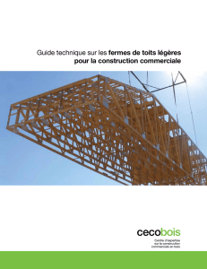 Guide technique sur les fermes de toits légères pour la