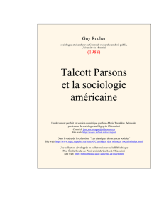 Talcott Parsons et la sociologie américaine