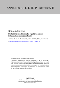 Probabilités conditionnelles régulières sur des tribus de