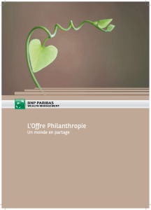 L`Offre Philanthropie - BNP Paribas Wealth Management
